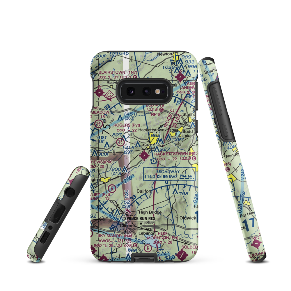 Hackettstown Airport (N05) VFR Sectional Samsung Phone Case Samsung Galaxy S10e model shown