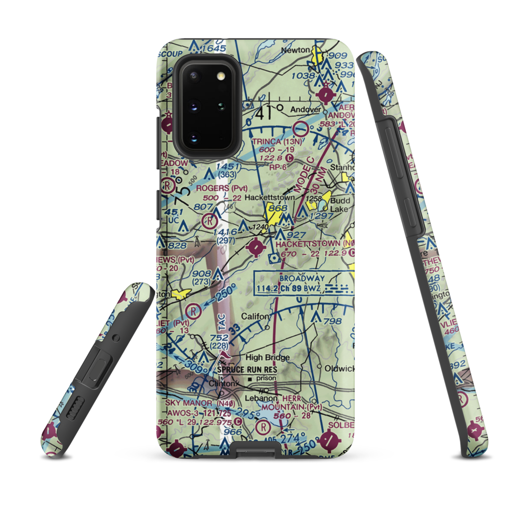 Hackettstown Airport (N05) VFR Sectional Samsung Phone Case Samsung Galaxy S20 Plus model shown