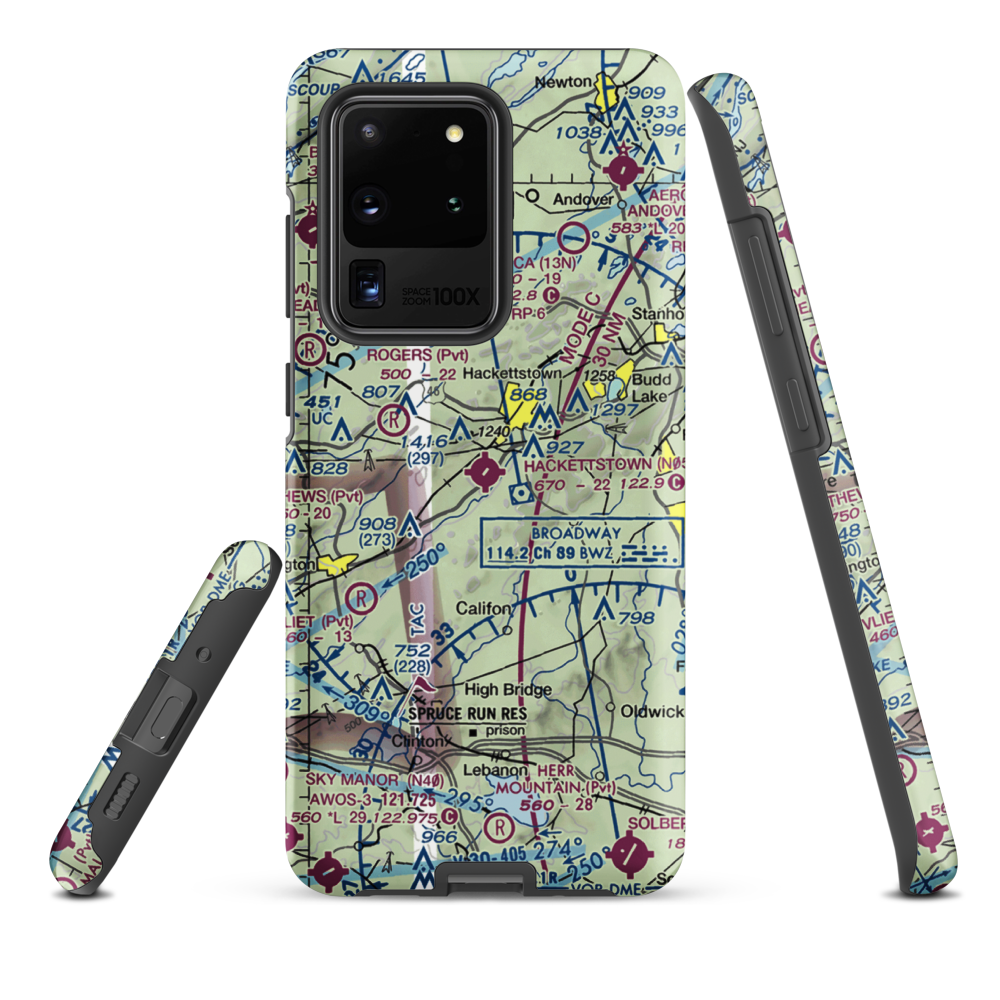 Hackettstown Airport (N05) VFR Sectional Samsung Phone Case Samsung Galaxy S20 Ultra model shown