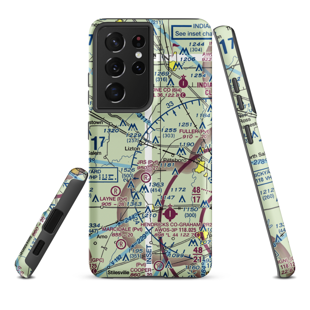 Haffner Airport (II52) VFR Sectional Samsung Phone Case Samsung Galaxy S21 Ultra model shown
