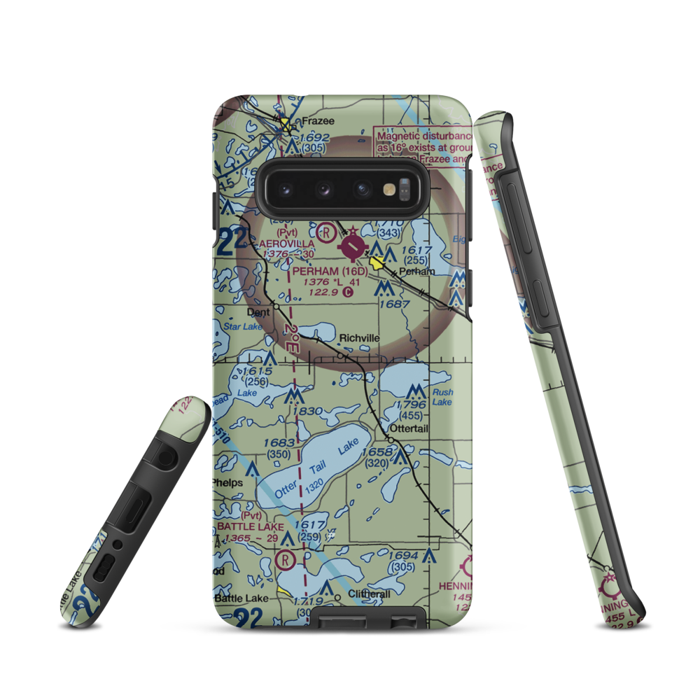 Hagen Airport (MY60) VFR Sectional Samsung Phone Case Samsung Galaxy S10 model shown