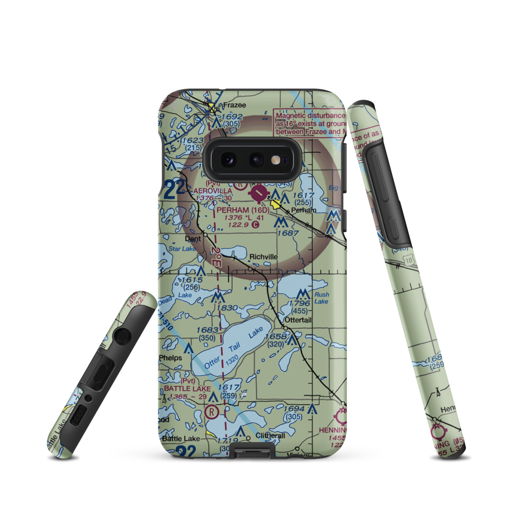 Hagen Airport (MY60) VFR Sectional Samsung Phone Case Samsung Galaxy S10 Plus model shown