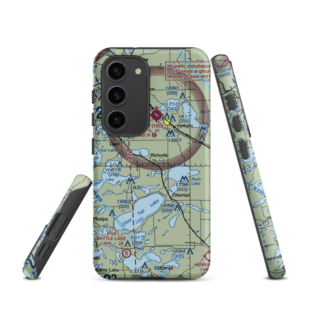 Hagen Airport (MY60) VFR Sectional Samsung Phone Case Samsung Galaxy S23 model shown