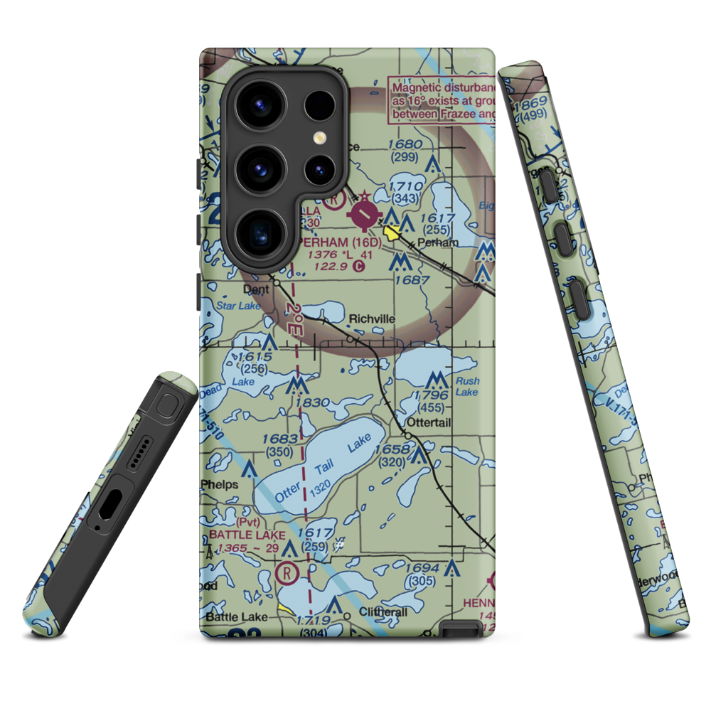 Hagen Airport (MY60) VFR Sectional Samsung Phone Case Samsung Galaxy S24 Ultra model shown