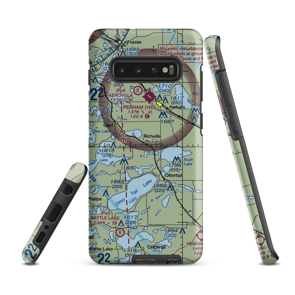 Hagen Airport (MY60) VFR Sectional Samsung Phone Case Samsung Galaxy S10e model shown