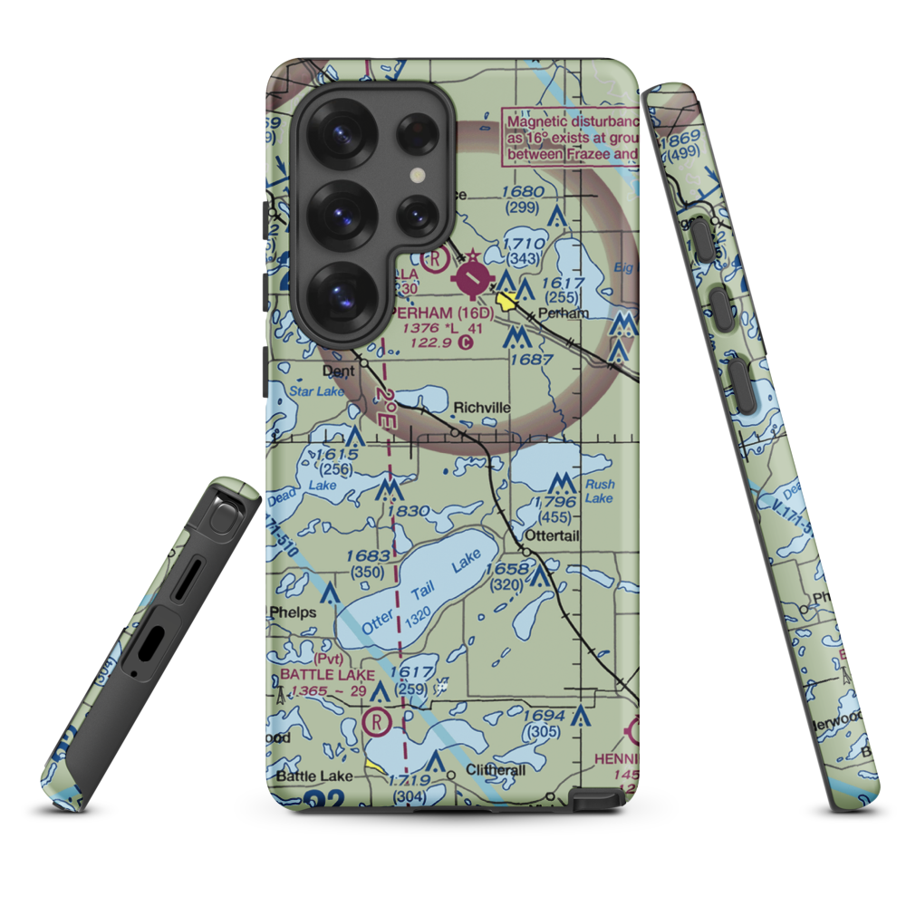 Hagen Airport (MY60) VFR Sectional Samsung Phone Case Samsung Galaxy S25 Ultra model shown