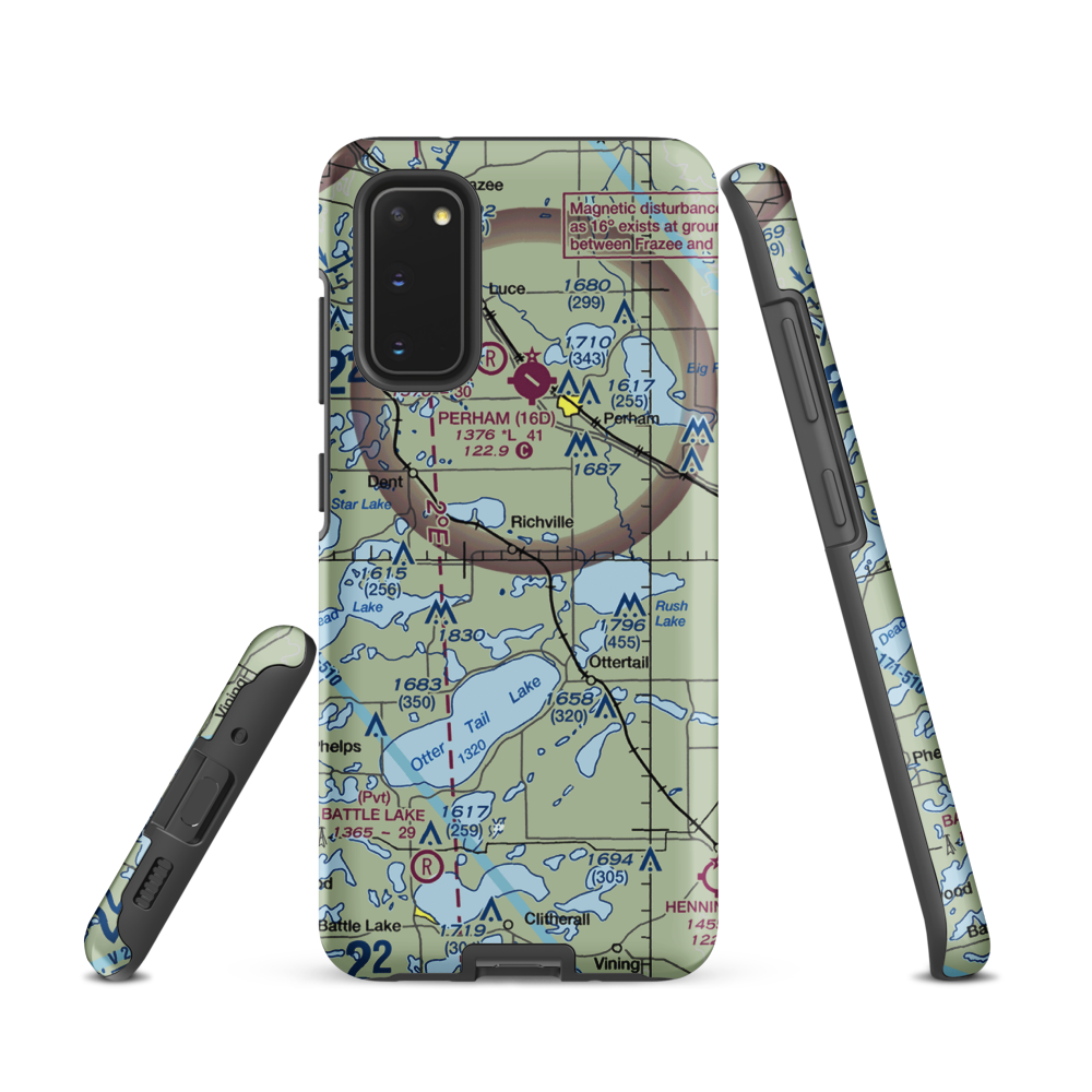 Hagen Airport (MY60) VFR Sectional Samsung Phone Case Samsung Galaxy S20 model shown