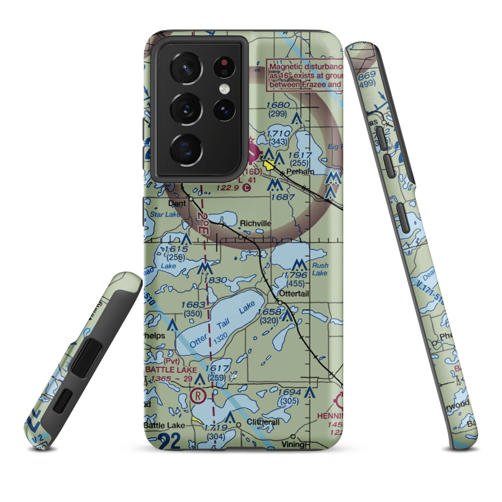 Hagen Airport (MY60) VFR Sectional Samsung Phone Case Samsung Galaxy S21 Ultra model shown