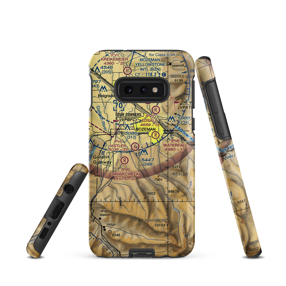 Haggerty Airport (24MT) VFR Sectional Samsung Phone Case Samsung Galaxy S10e model shown
