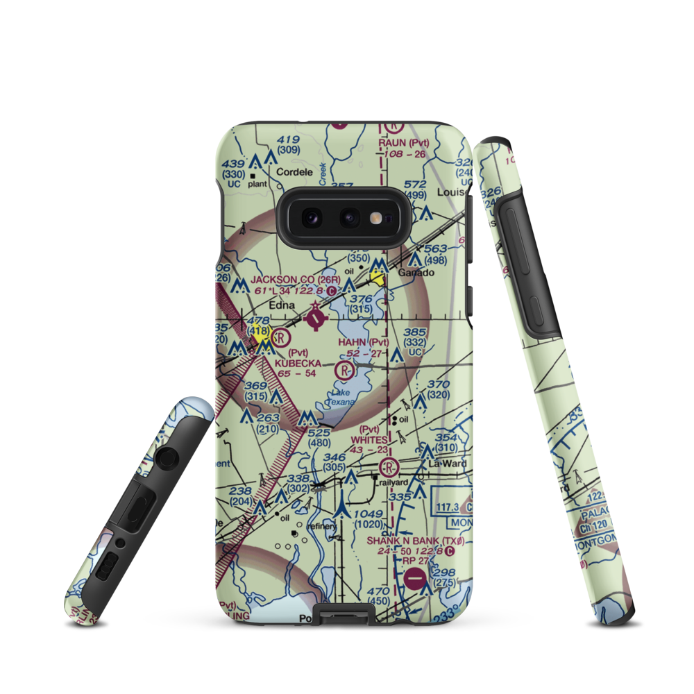 Hahns Airport (6TE3) VFR Sectional Samsung Phone Case Samsung Galaxy S10 Plus model shown