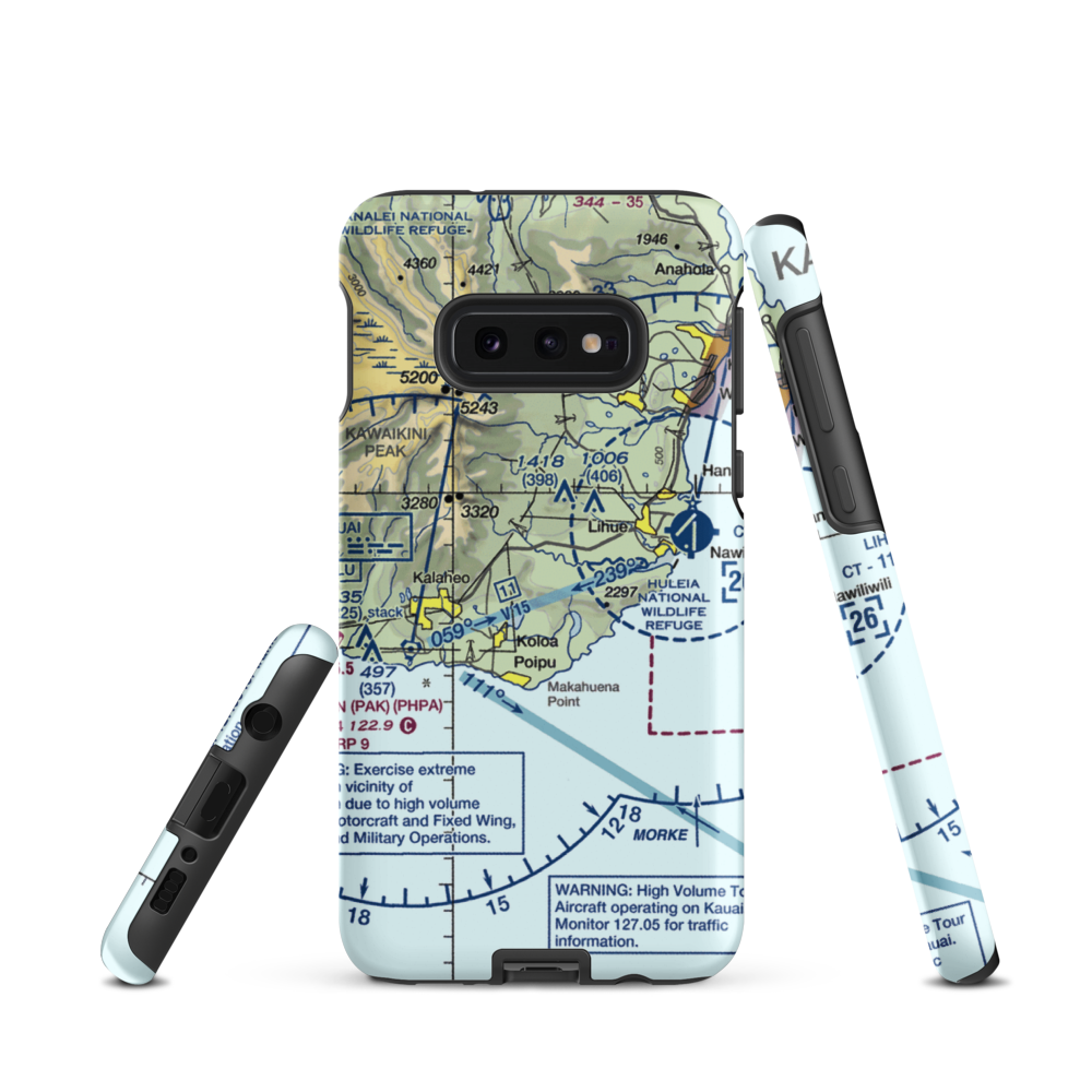 Haiku Airstrip (HI33) VFR Sectional Samsung Phone Case Samsung Galaxy S10 Plus model shown