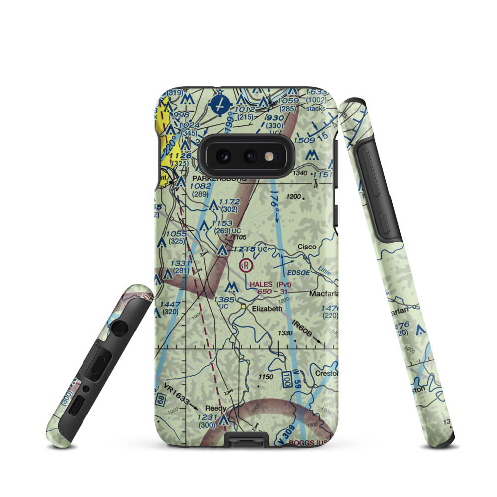 Hales Landing Airport (2WV3) VFR Sectional Samsung Phone Case Samsung Galaxy S10 Plus model shown