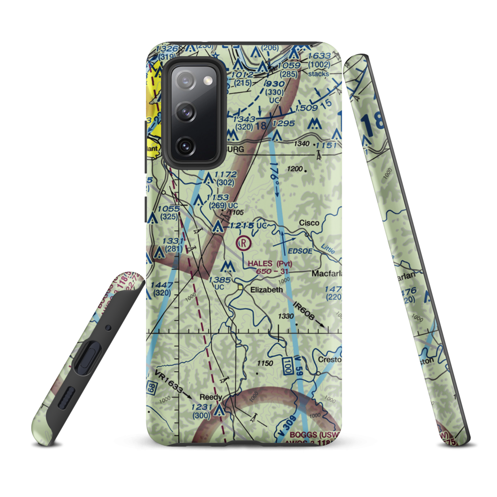 Hales Landing Airport (2WV3) VFR Sectional Samsung Phone Case Samsung Galaxy S20 FE model shown