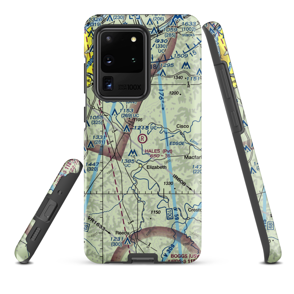 Hales Landing Airport (2WV3) VFR Sectional Samsung Phone Case Samsung Galaxy S20 Ultra model shown