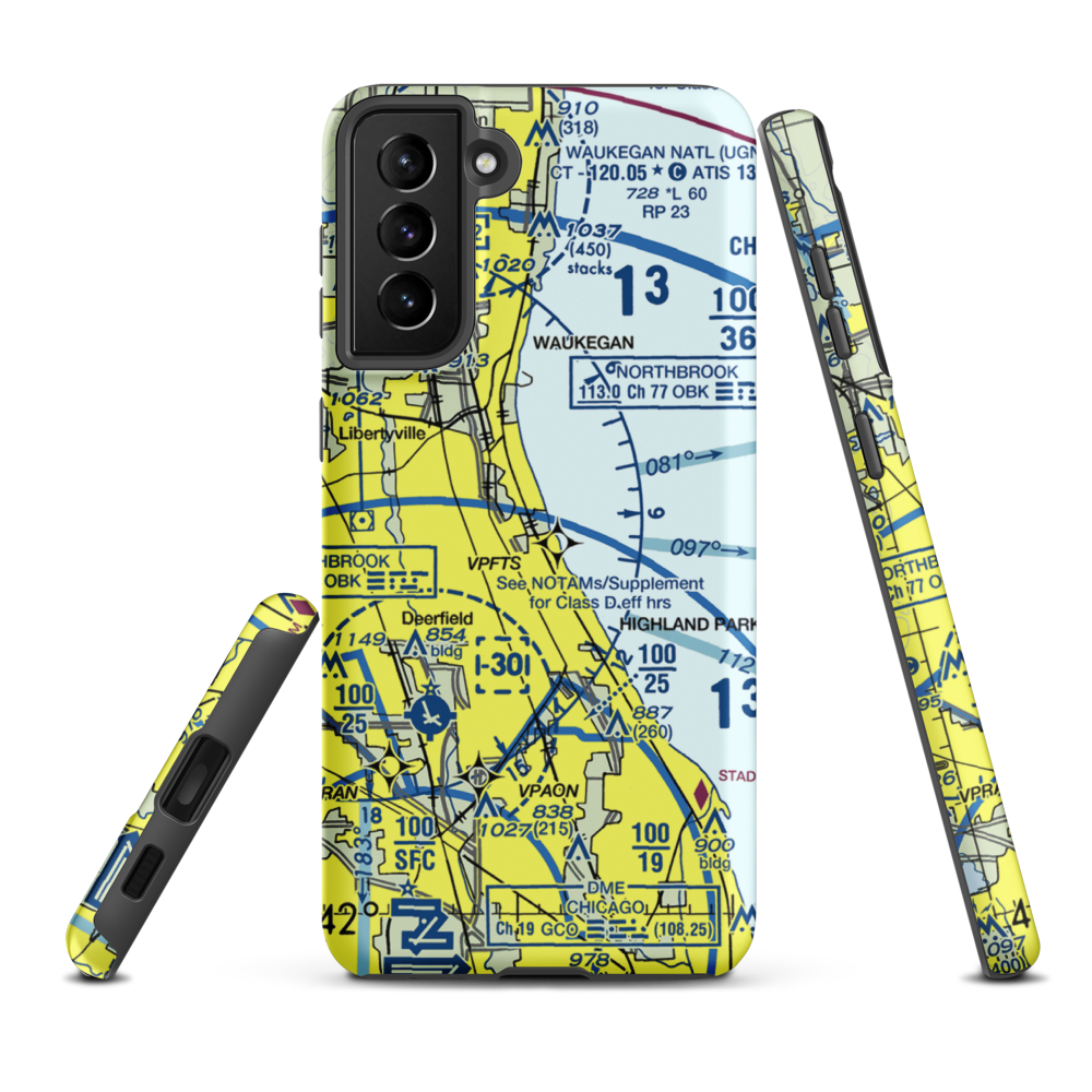 Haley Army Airfield (FSN) VFR Sectional Samsung Phone Case Samsung Galaxy S21 Plus model shown
