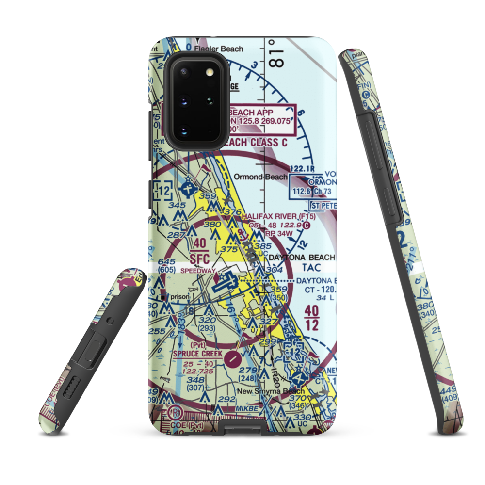 Halifax River Seaplane Base (F15) VFR Sectional Samsung Phone Case Samsung Galaxy S20 Plus model shown