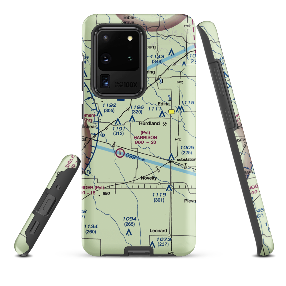 Hall Airport (0MO6) VFR Sectional Samsung Phone Case Samsung Galaxy S20 Ultra model shown