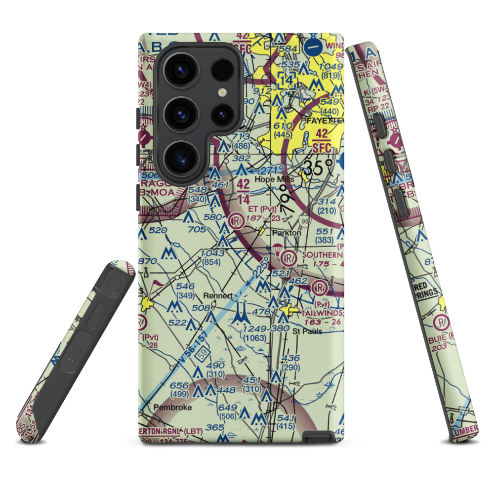 Hall Field (32NC) VFR Sectional Samsung Phone Case Samsung Galaxy S23 Ultra model shown