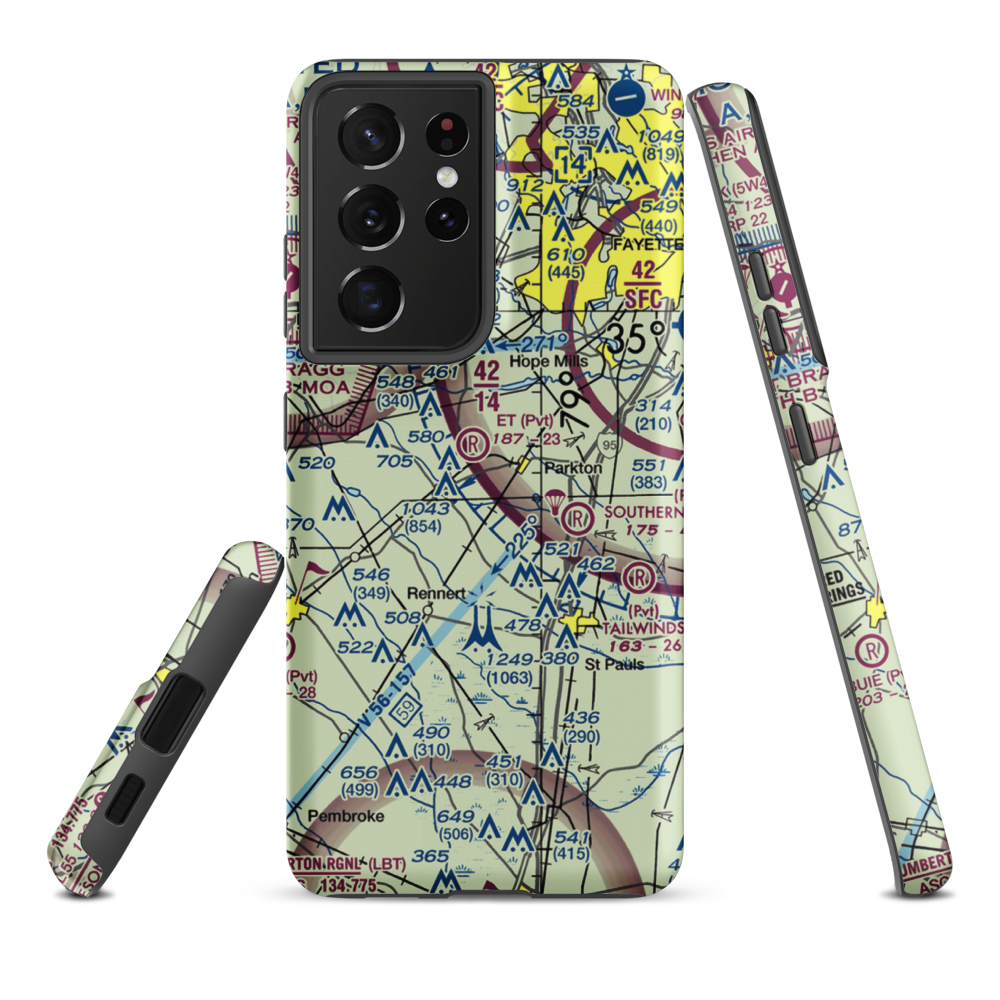 Hall Field (32NC) VFR Sectional Samsung Phone Case Samsung Galaxy S21 Ultra model shown