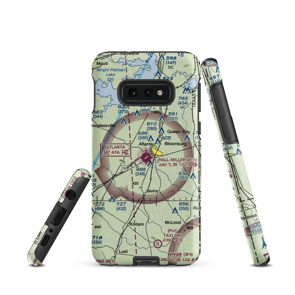 Hall Miller Municipal Airport (ATA) VFR Sectional Samsung Phone Case Samsung Galaxy S10e model shown