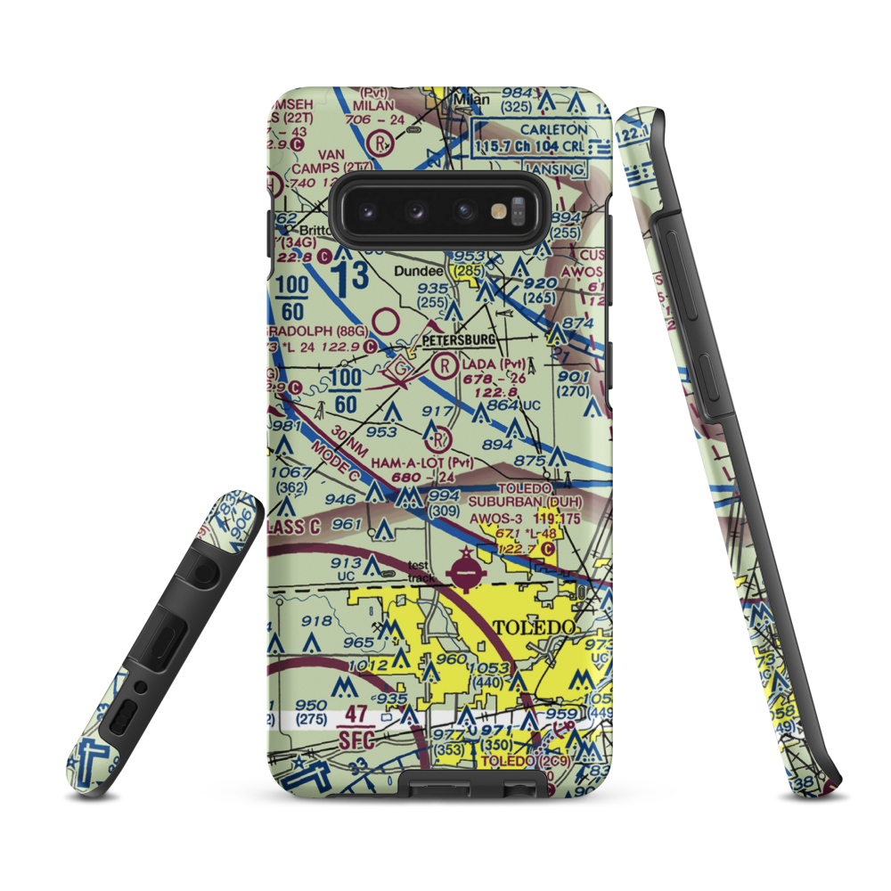 Ham-A-Lot Field (MI48) VFR Sectional Samsung Phone Case Samsung Galaxy S10 Plus model shown