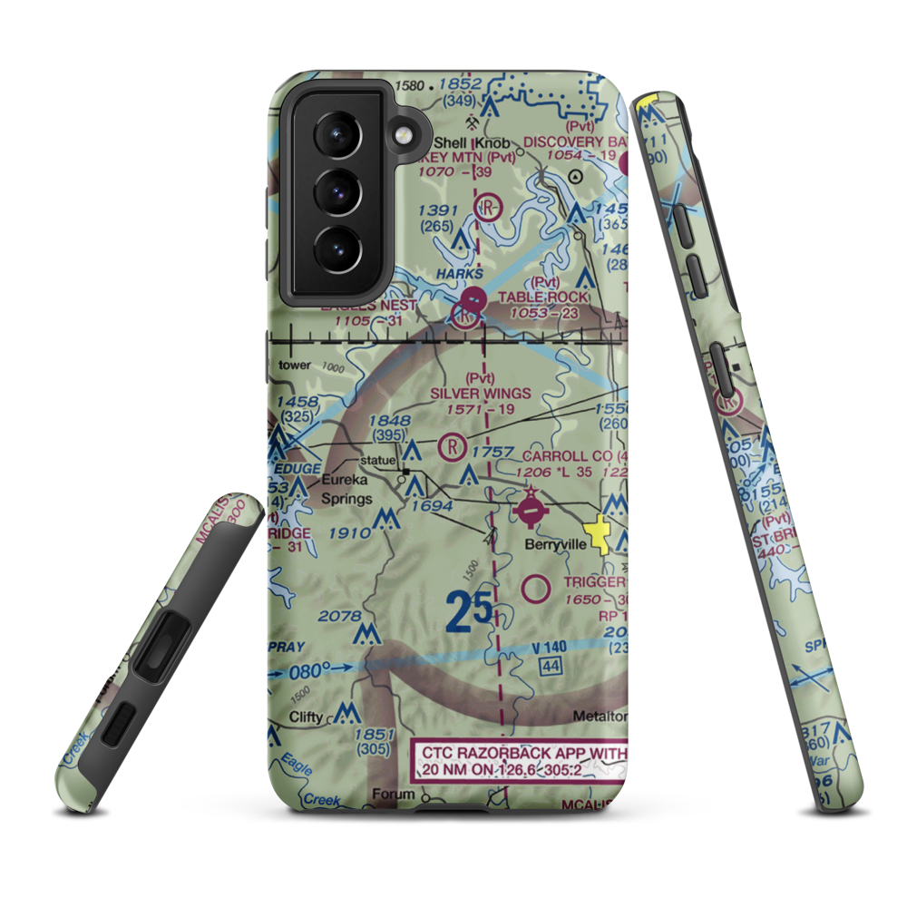 Hammer Field Airport (7AR0) VFR Sectional Samsung Phone Case Samsung Galaxy S21 FE model shown
