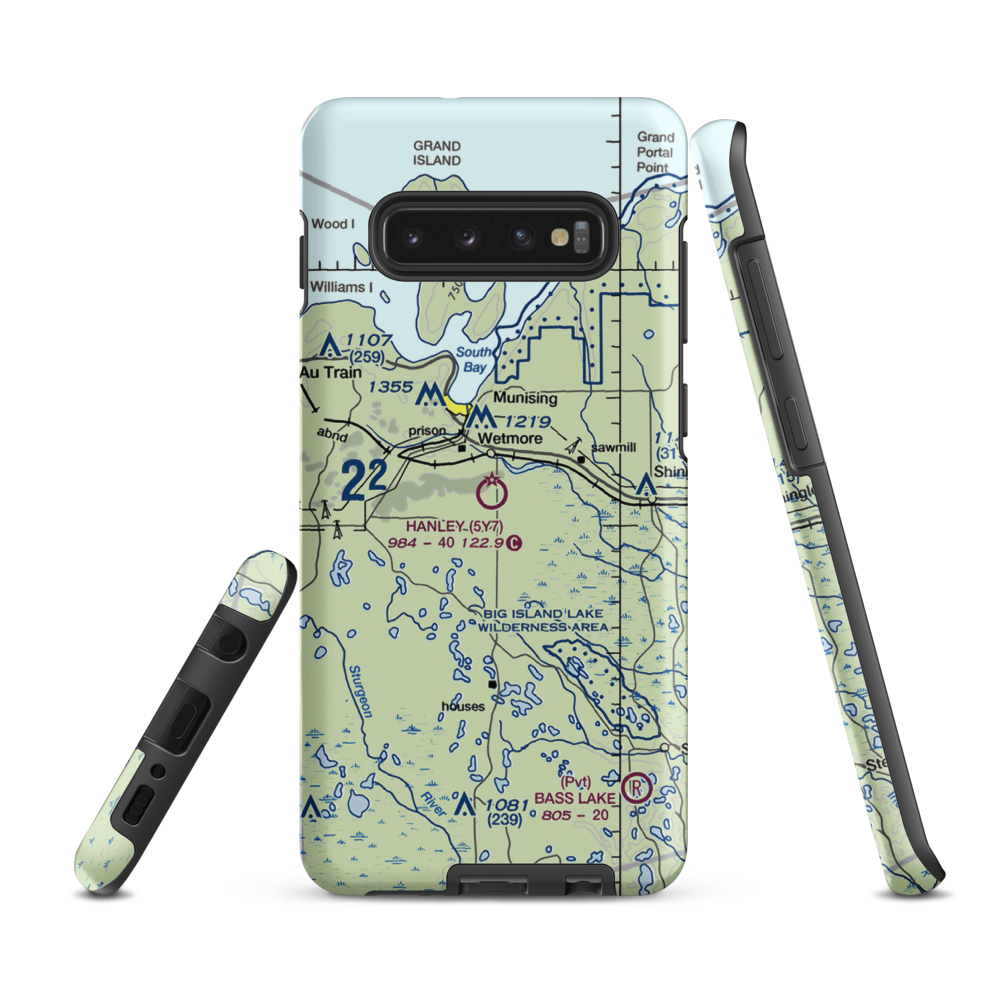 Hanley Field (5Y7) VFR Sectional Samsung Phone Case Samsung Galaxy S10 Plus model shown