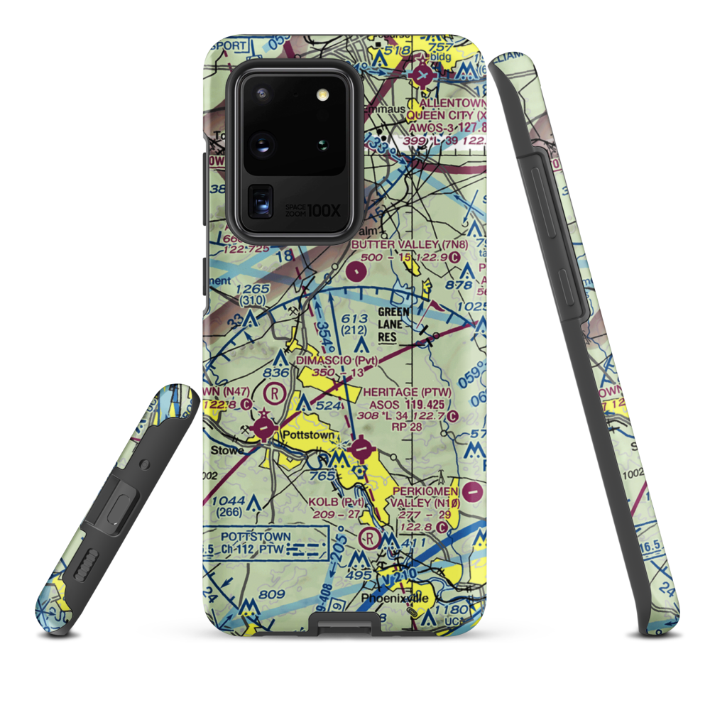 Hansen Airport (5PS4) VFR Sectional Samsung Phone Case Samsung Galaxy S20 Ultra model shown