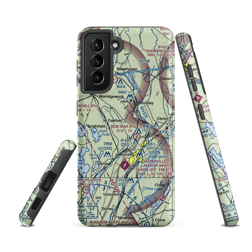 Hapworths Private Landing Area Airport (US-0103) VFR Sectional Samsung Phone Case Samsung Galaxy S21 FE model shown