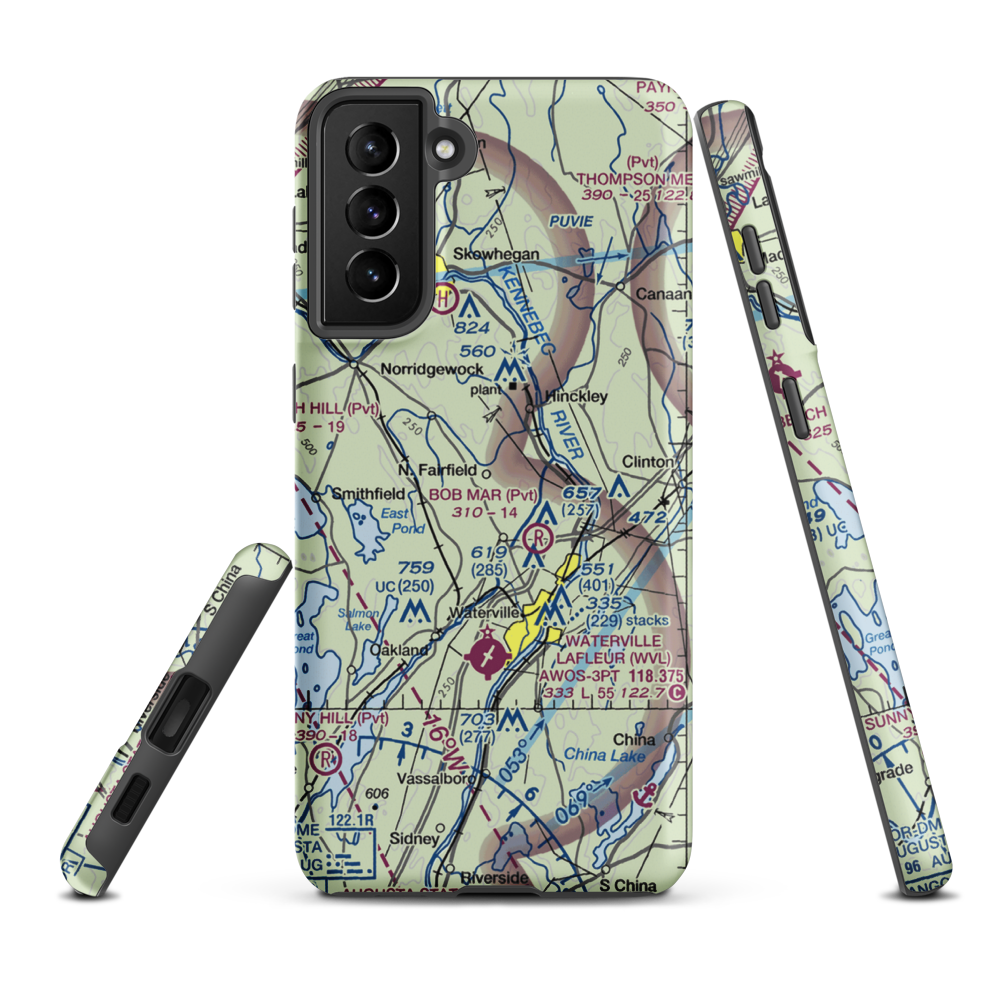 Hapworths Private Landing Area Airport (US-0103) VFR Sectional Samsung Phone Case Samsung Galaxy S21 FE model shown