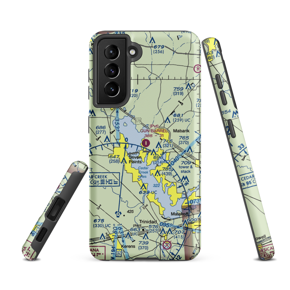 Harbor Point Airport (US-0132) VFR Sectional Samsung Phone Case Samsung Galaxy S21 FE model shown
