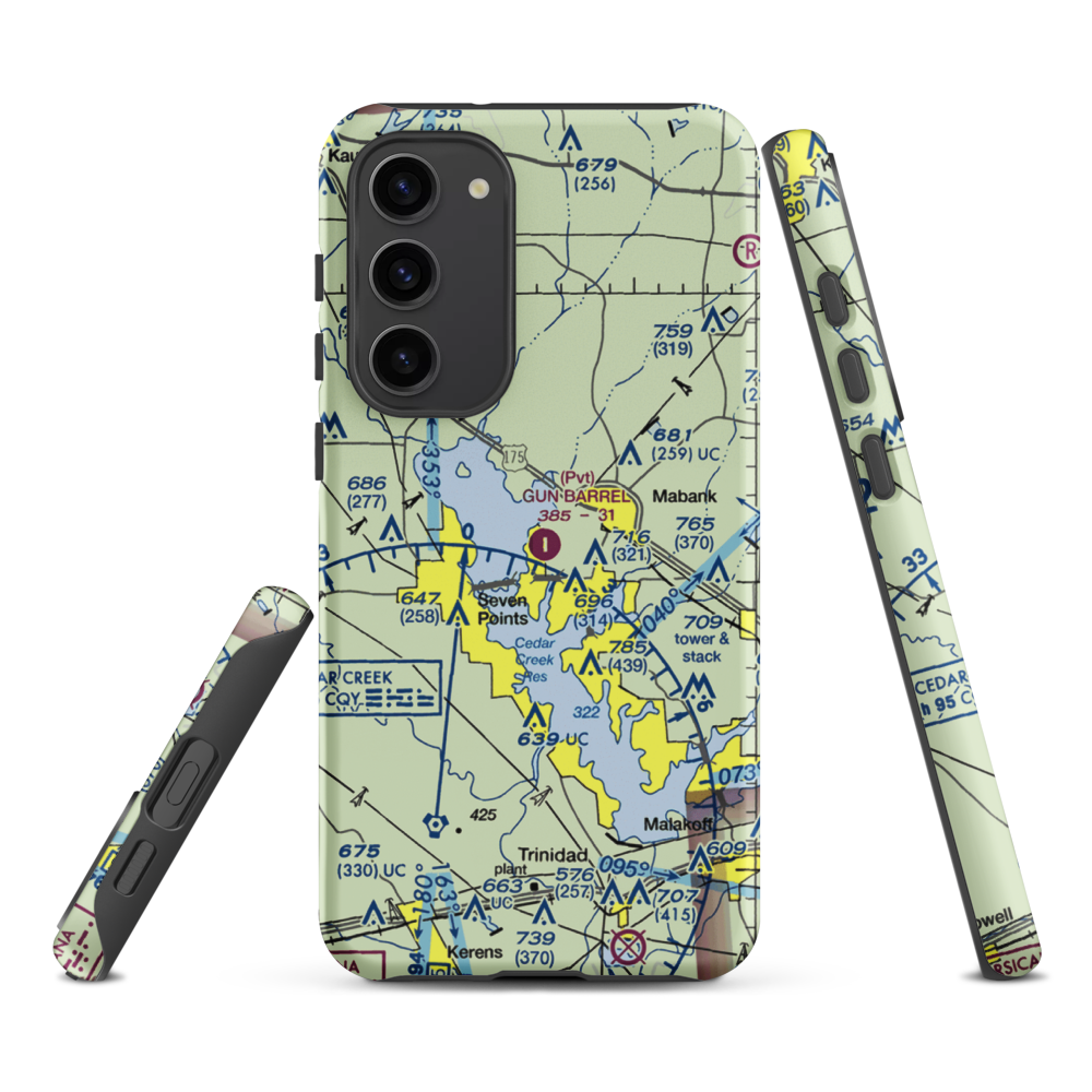 Harbor Point Airport (US-0132) VFR Sectional Samsung Phone Case Samsung Galaxy S23 Plus model shown