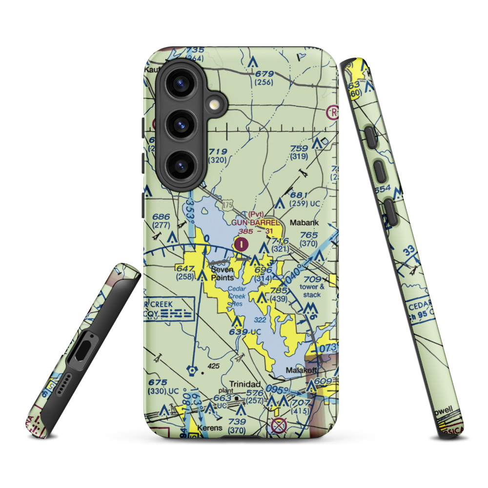 Harbor Point Airport (US-0132) VFR Sectional Samsung Phone Case Samsung Galaxy S24 Plus model shown