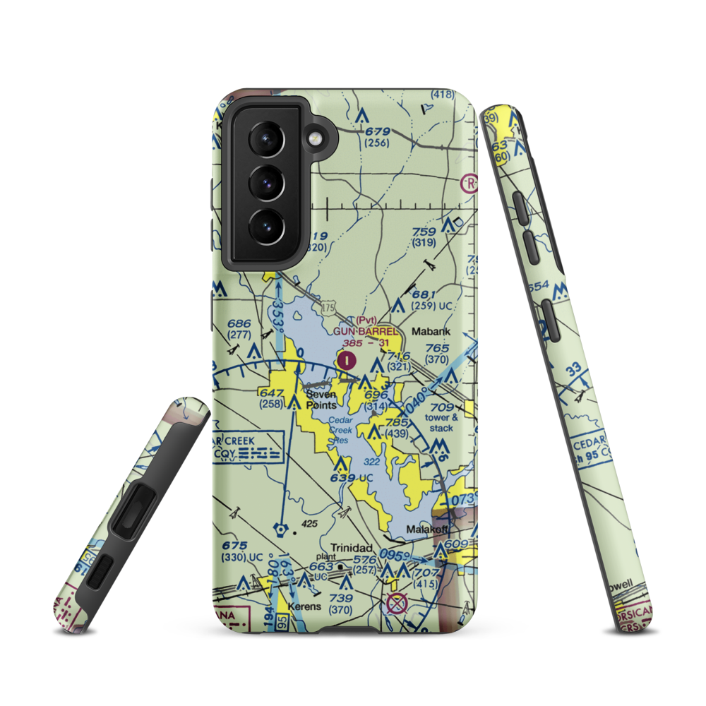 Harbor Point Airport (US-0132) VFR Sectional Samsung Phone Case Samsung Galaxy S21 model shown