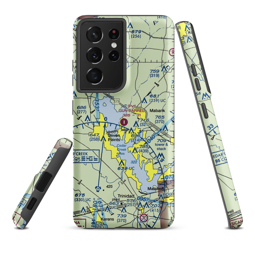 Harbor Point Airport (US-0132) VFR Sectional Samsung Phone Case Samsung Galaxy S21 Ultra model shown