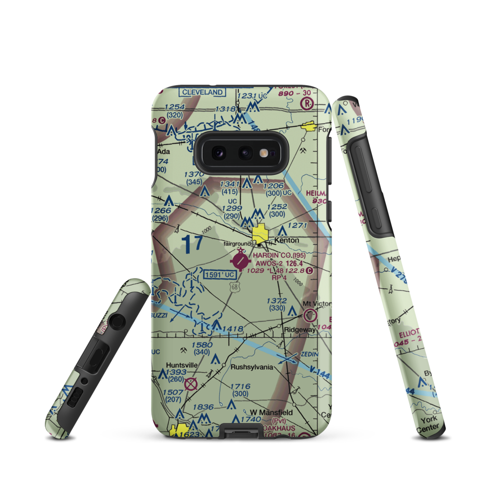 Hardin County Airport (I95) VFR Sectional Samsung Phone Case Samsung Galaxy S10e model shown
