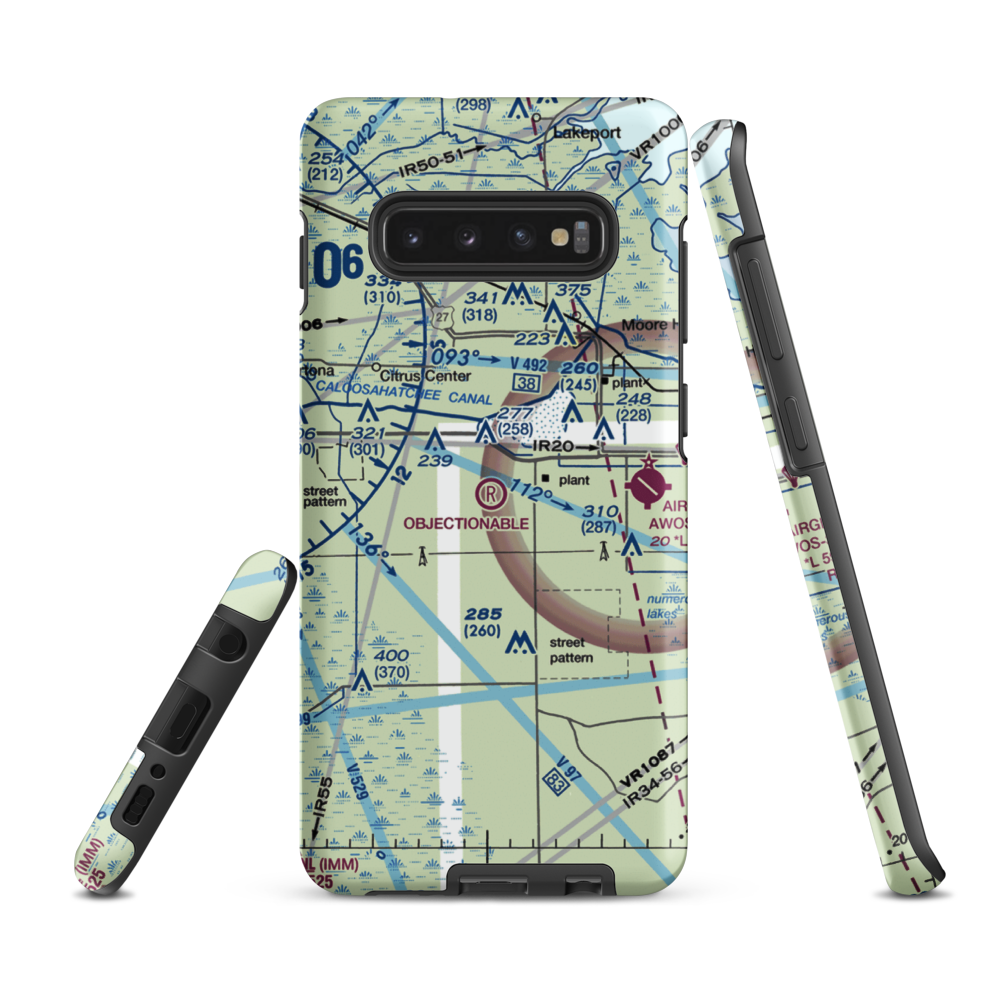 Harper's Fly-In Ranch Airport (0FL0) VFR Sectional Samsung Phone Case Samsung Galaxy S10e model shown