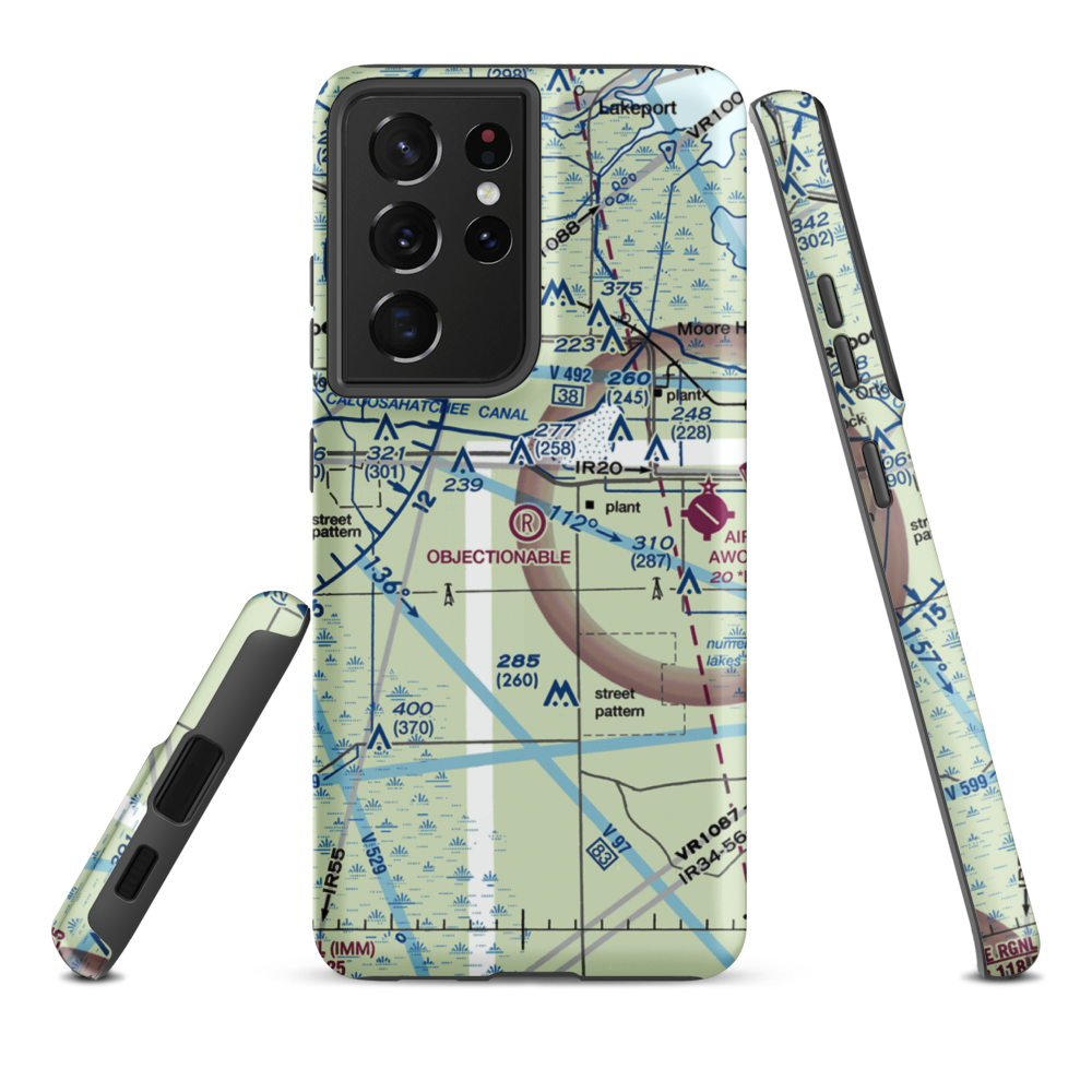 Harper's Fly-In Ranch Airport (0FL0) VFR Sectional Samsung Phone Case Samsung Galaxy S21 Ultra model shown