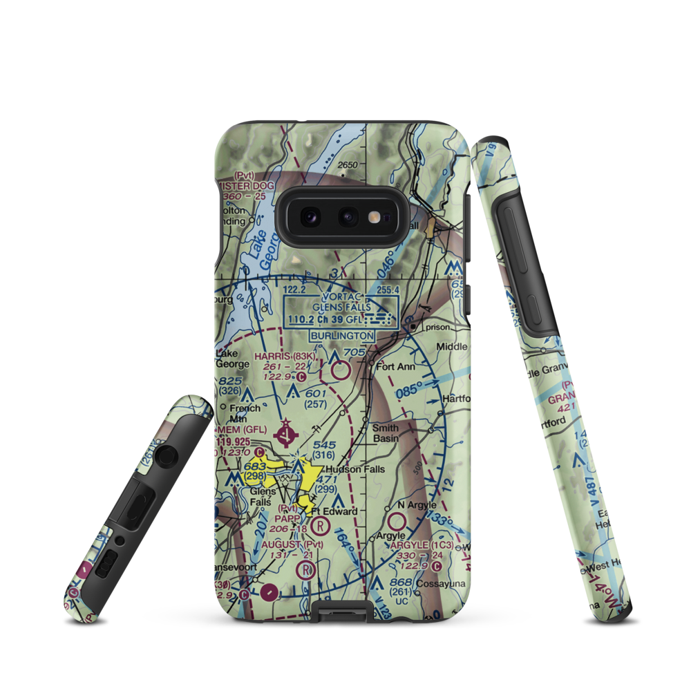 Harris Airport (83K) VFR Sectional Samsung Phone Case Samsung Galaxy S10e model shown