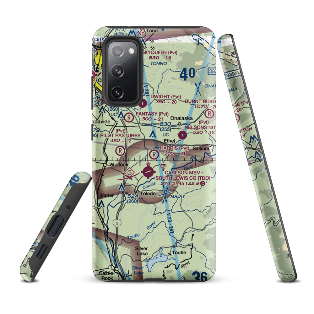 Harris Airport (WN05) VFR Sectional Samsung Phone Case Samsung Galaxy S20 FE model shown