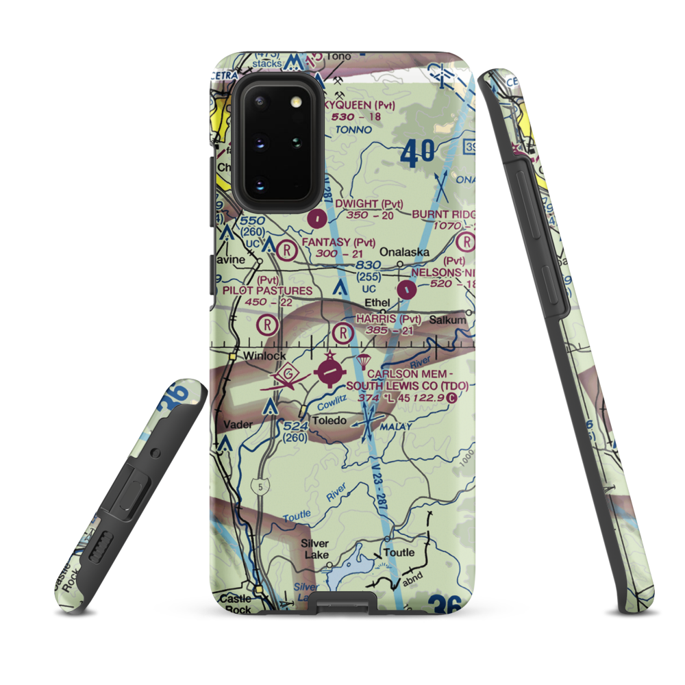 Harris Airport (WN05) VFR Sectional Samsung Phone Case Samsung Galaxy S20 Plus model shown
