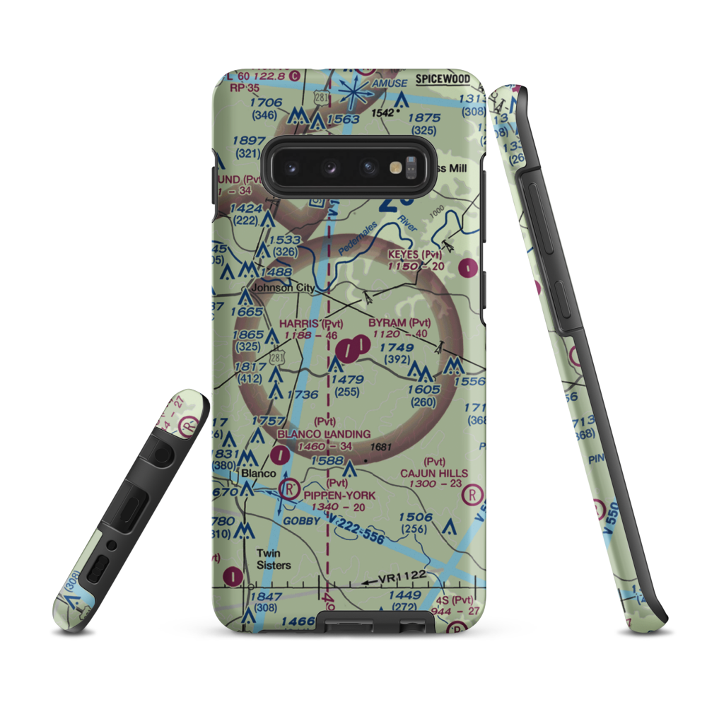 Harris Ranch Airport (2XS1) VFR Sectional Samsung Phone Case Samsung Galaxy S10 Plus model shown