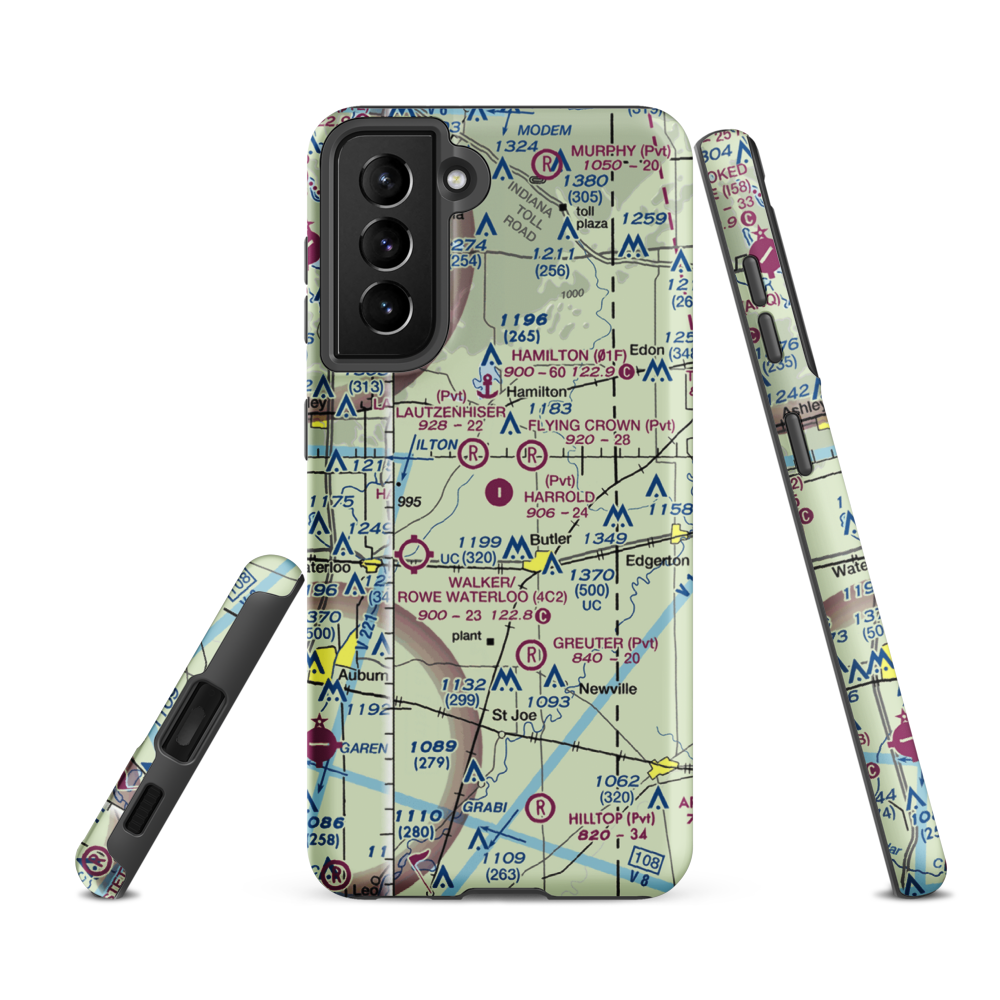 Harrold Airport (B25) VFR Sectional Samsung Phone Case Samsung Galaxy S21 FE model shown