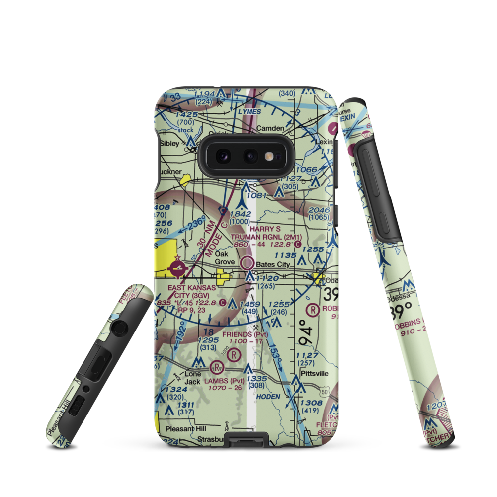 Harry S Truman Regional Airport (2M1) VFR Sectional Samsung Phone Case Samsung Galaxy S10e model shown