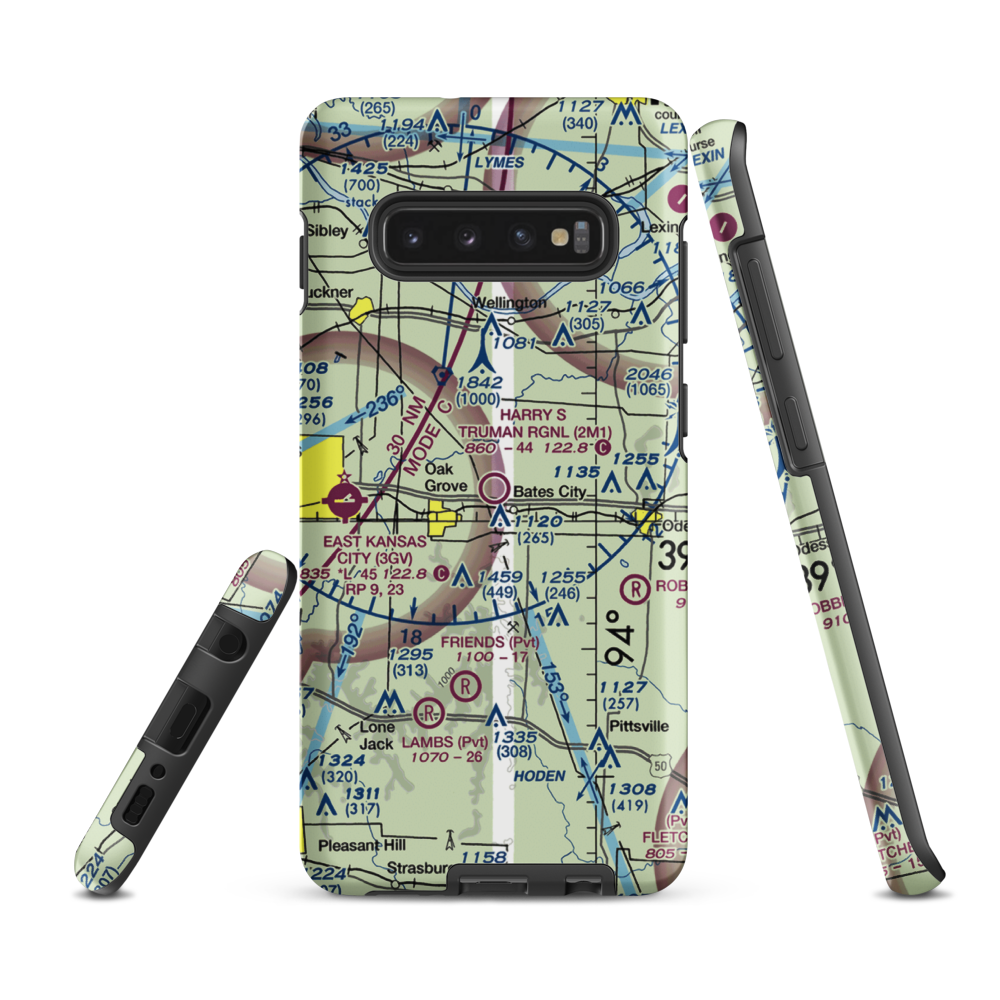Harry S Truman Regional Airport (2M1) VFR Sectional Samsung Phone Case Samsung Galaxy S10 Plus model shown