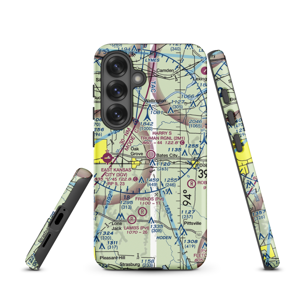 Harry S Truman Regional Airport (2M1) VFR Sectional Samsung Phone Case Samsung Galaxy S25 model shown