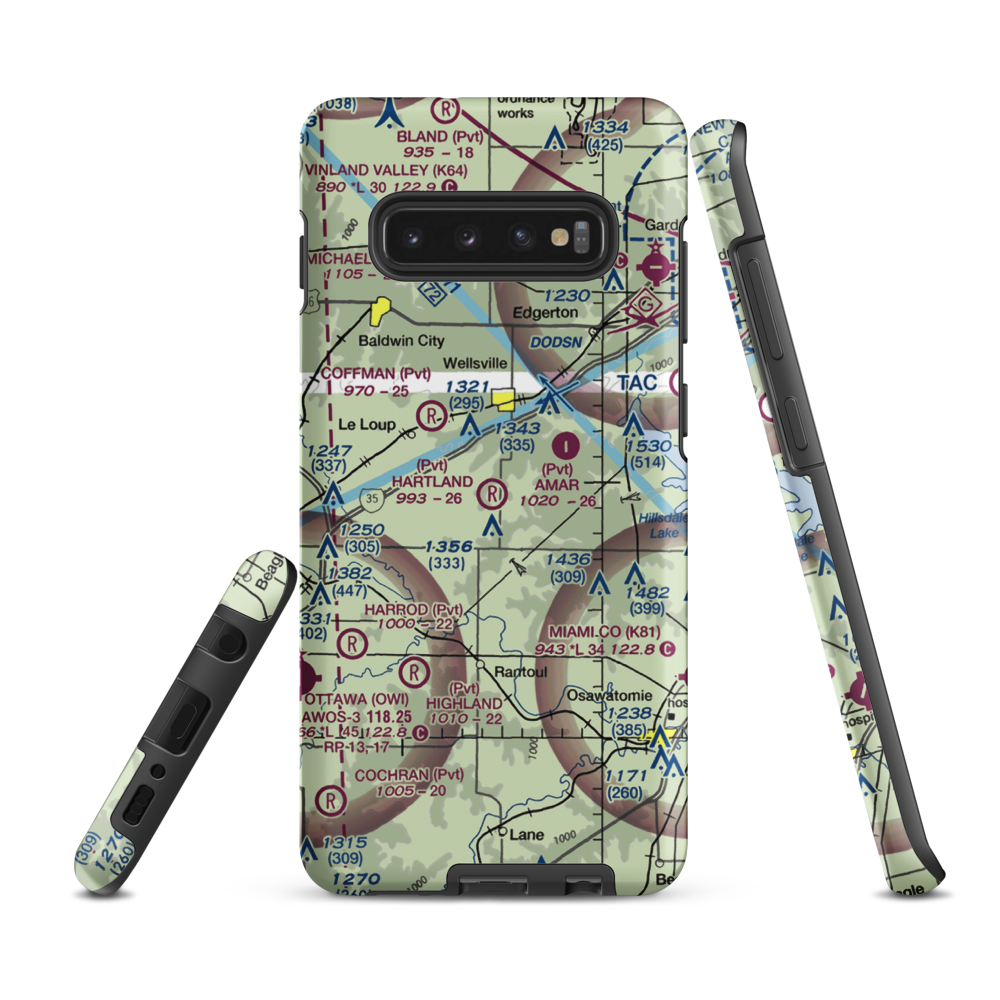 Hartland Airport (9KS1) VFR Sectional Samsung Phone Case Samsung Galaxy S10 Plus model shown