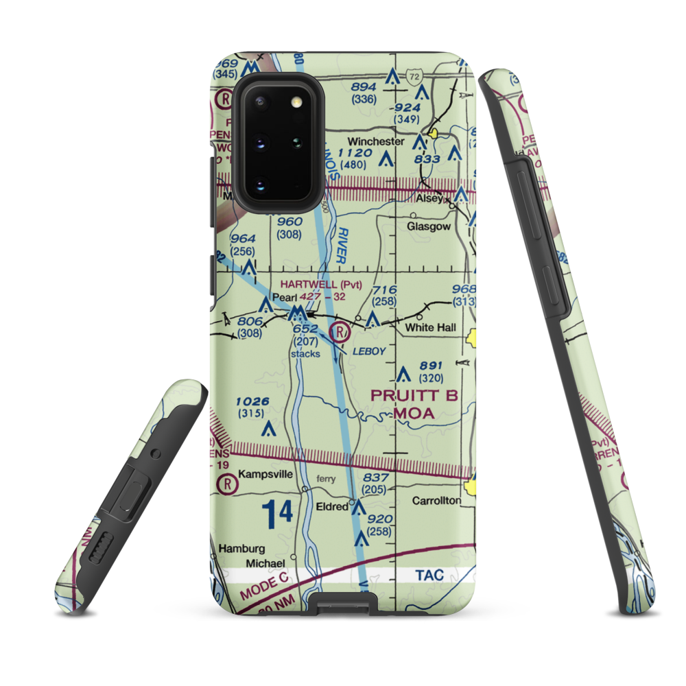 Hartwell Ranch RLA Restricted Landing Area (79IS) VFR Sectional Samsung Phone Case Samsung Galaxy S20 Plus model shown
