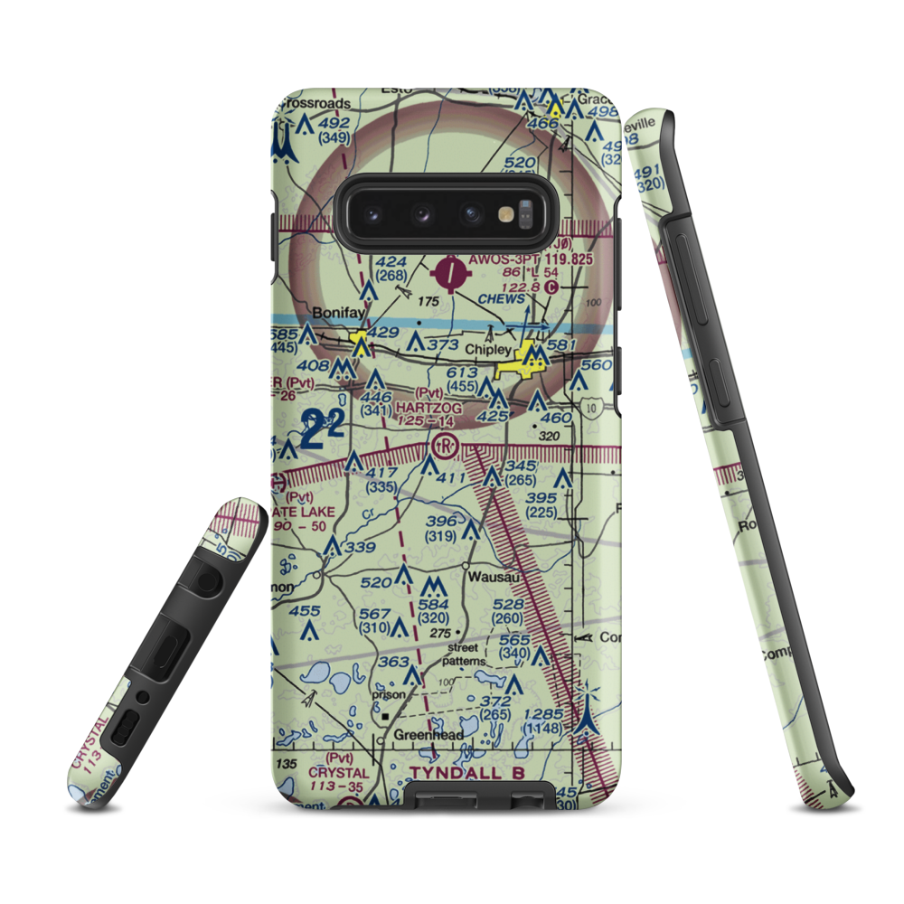 Hartzog Field (FD94) VFR Sectional Samsung Phone Case Samsung Galaxy S10 Plus model shown