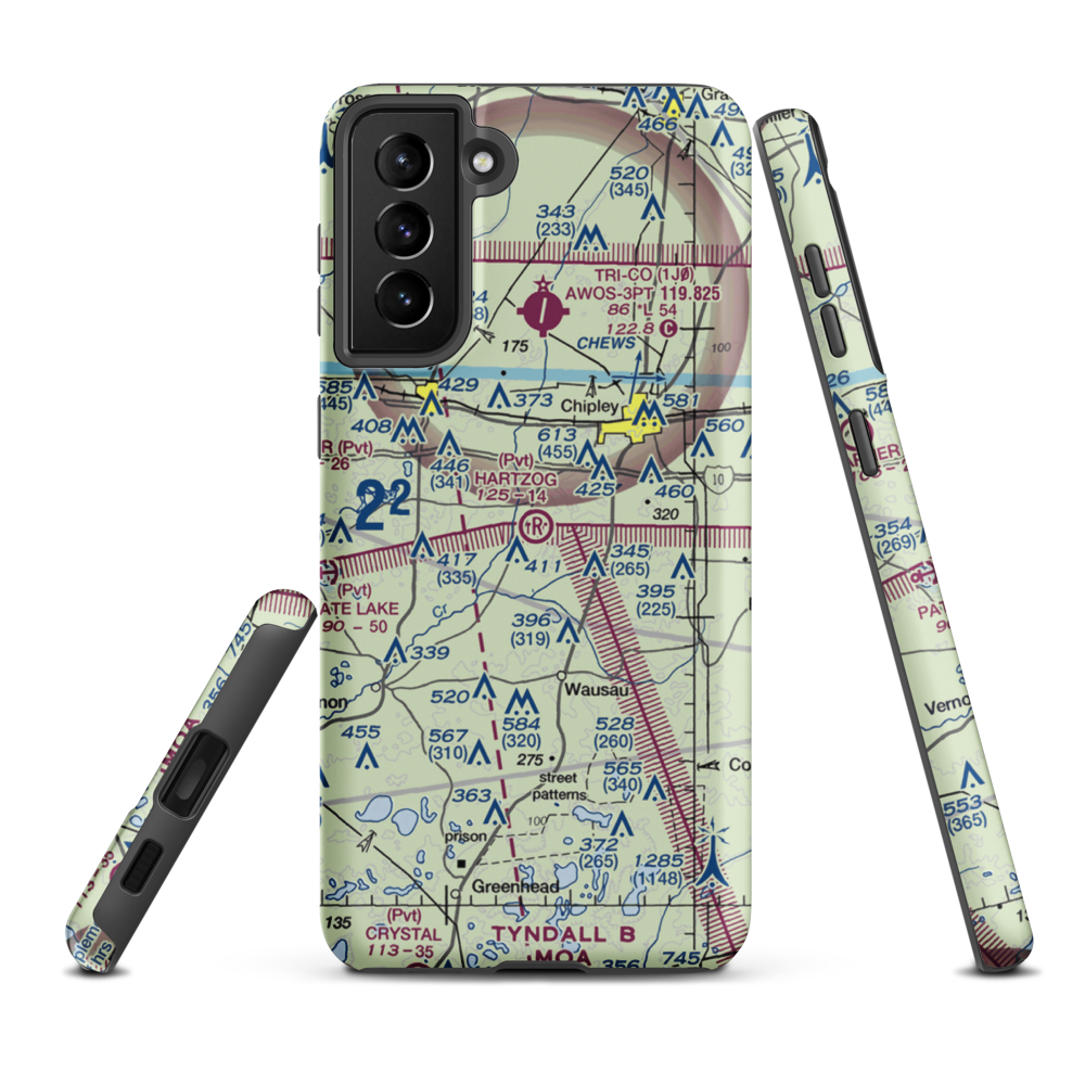 Hartzog Field (FD94) VFR Sectional Samsung Phone Case Samsung Galaxy S21 Plus model shown